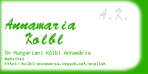 annamaria kolbl business card