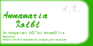 annamaria kolbl business card